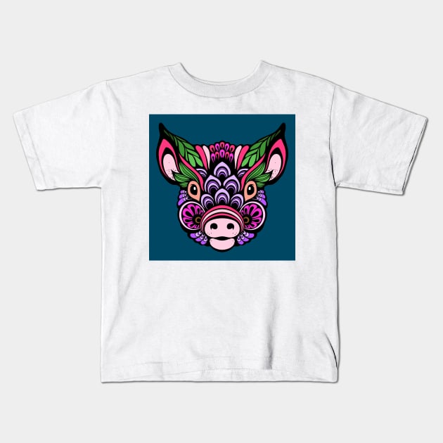 Animal Faces 148 (Style:7) Kids T-Shirt by luminousstore